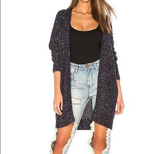 Heartloom Catie Sweater Cardigan in Indigo Speckled  Size Small